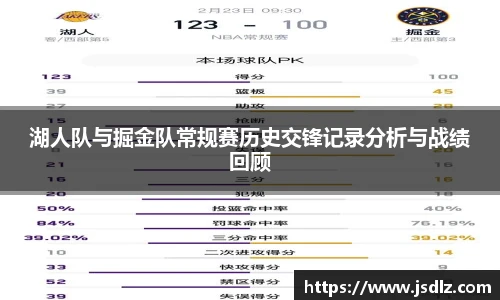 湖人队与掘金队常规赛历史交锋记录分析与战绩回顾